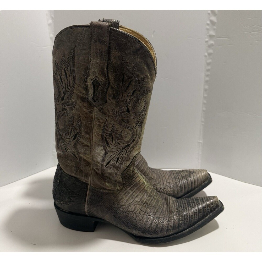 Vintage Corral Made in USA Stk 3031 Leather Snip Toe Cowboy Boots Sz 9.5D